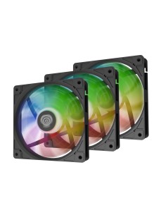 VENTILADOR GENESIS OXAL 120 ARGB NEGRO PACK 3 UDS
