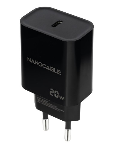 Nanocable Cargador pared USB-C PD 20W Negro