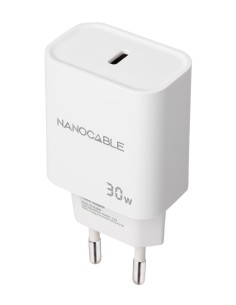 Nanocable Cargador pared USB-C PD 30W Blanco