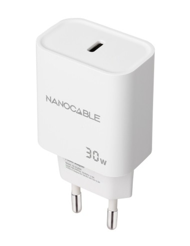 Nanocable Cargador pared USB-C PD 30W Blanco