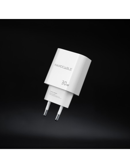Nanocable Cargador pared USB-C PD 30W Blanco