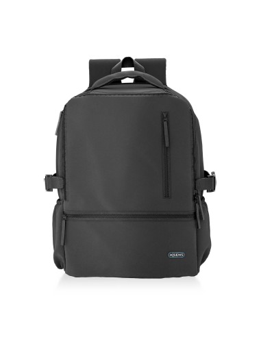 MOCHILA AISENS DEPORTIVA REPELENTE AL AGUA PORTATIL 15,6" NEGRO