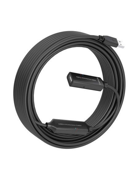 CABLE AISENS USB 2.0 PROLONGADOR AMPLIFICADOR A M-A H NEGRO 15M