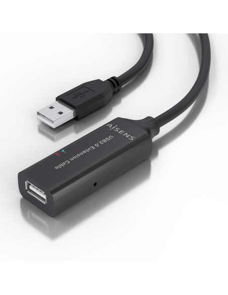 CABLE AISENS USB 2.0 PROLONGADOR AMPLIFICADOR A M-A H NEGRO 15M