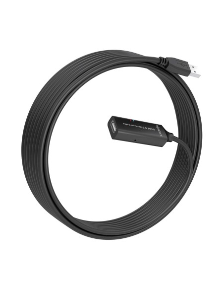 CABLE AISENS USB 2.0 PROLONGADOR AMPLIFICADOR A M-A H NEGRO 10M