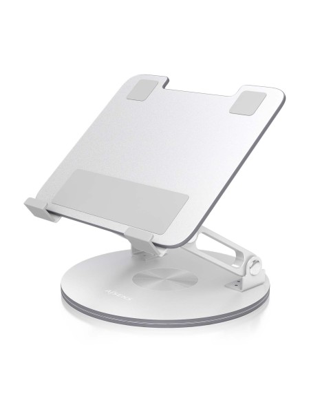 SOPORTE SOBREMESA AISENS AJUSTABLE GIRATORIO PORTATIL TABLET 7"-13" PLATA