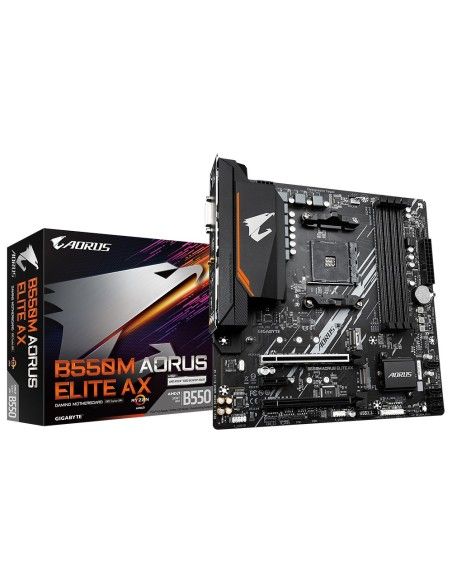 PLACA BASE GIGABYTE B550M AORUS ELITE  AX AM4 MATX 4XDDR4
