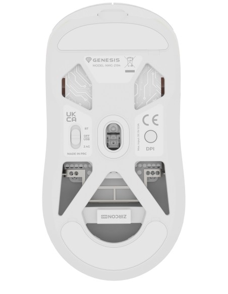 RATON GAMING GENESIS ZIRCON 660 PRO WIRELESS BT USB 26000 DPI BLANCO