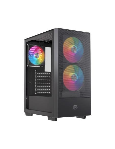 CAJA ATX SEMITORRE EINAREX P100 RGB NEGRA 3 FANS EXCS-PL-100R-B