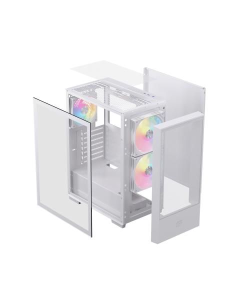 CAJA ATX SEMITORRE EINAREX P100 RGB BLANCA 3 FANS EXCS-PL-100R-W