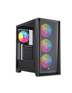 CAJA ATX SEMITORRE EINAREX P600 RGB 4 FANS NEGRA EXCS-PL-600R-B