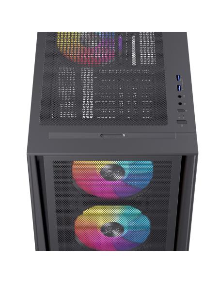 CAJA ATX SEMITORRE EINAREX P600 RGB 4 FANS NEGRA EXCS-PL-600R-B