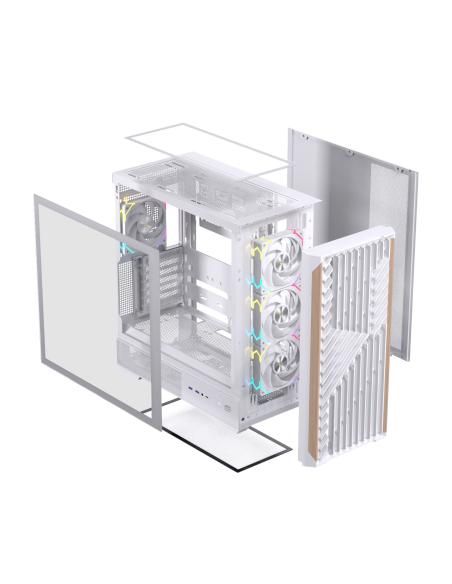 CAJA ATX SEMITORRE EINAREX P800 RGB 4 FANS BLANCA EXCS-PL-800R-W