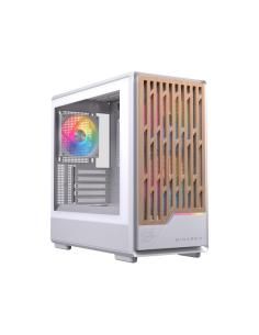CAJA MICRO-ATX SEMITORRE EINAREX PM400 RGB 3 FANS BLANCA EXCS-PM-400R-W