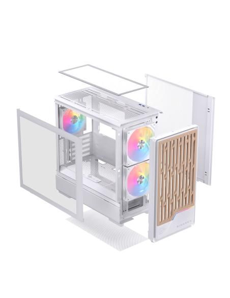 CAJA MICRO-ATX SEMITORRE EINAREX PM400 RGB 3 FANS BLANCA EXCS-PM-400R-W