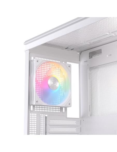 CAJA MICRO-ATX SEMITORRE EINAREX PM400 RGB 3 FANS BLANCA EXCS-PM-400R-W
