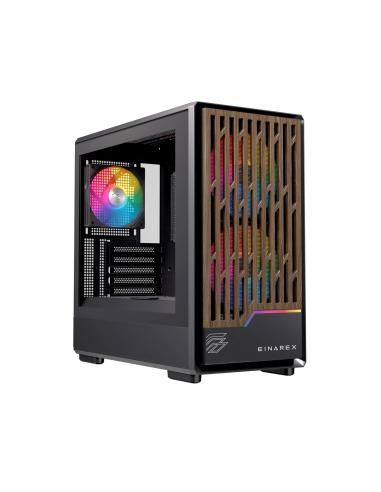 CAJA MICRO-ATX SEMITORRE EINAREX PM400 RGB 3 FANS NEGRA EXCS-PM-400R-B