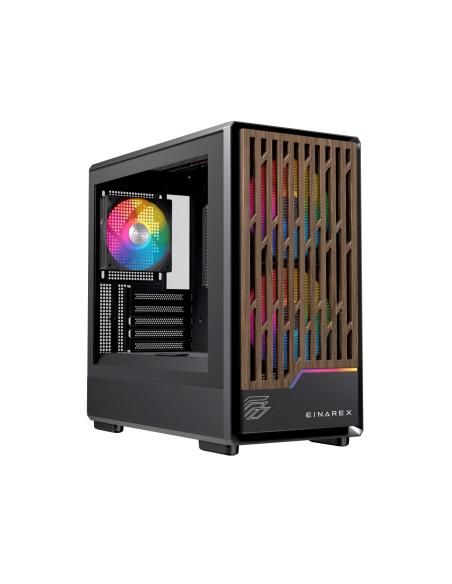 CAJA MICRO-ATX SEMITORRE EINAREX PM400 RGB 3 FANS NEGRA EXCS-PM-400R-B