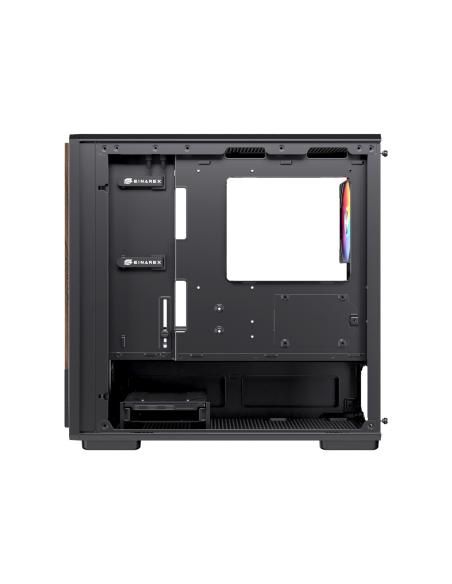 CAJA MICRO-ATX SEMITORRE EINAREX PM400 RGB 3 FANS NEGRA EXCS-PM-400R-B