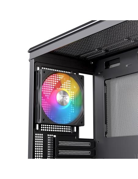 CAJA MICRO-ATX SEMITORRE EINAREX PM400 RGB 3 FANS NEGRA EXCS-PM-400R-B