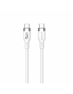 HYPER 2M SILICONE 240W USB-C CHARGING CABLE - WHITE