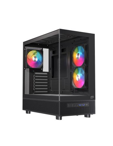 CAJA ATX SEMITORRE EINAREX S500 RGB 3 FANS NEGRA EXCS-PR-500R-B