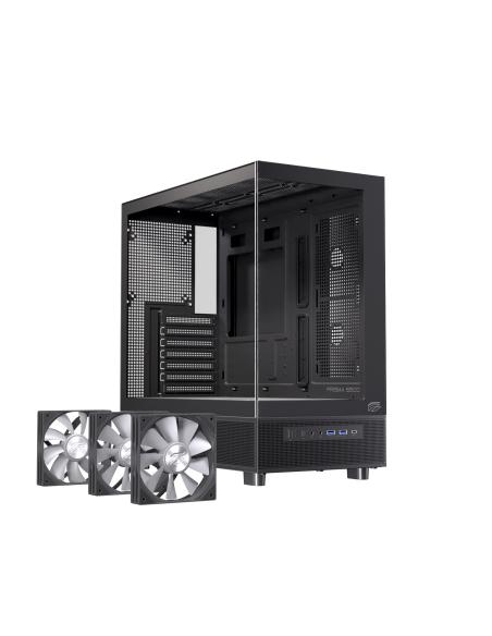 CAJA ATX SEMITORRE EINAREX S500 RGB 3 FANS NEGRA EXCS-PR-500R-B