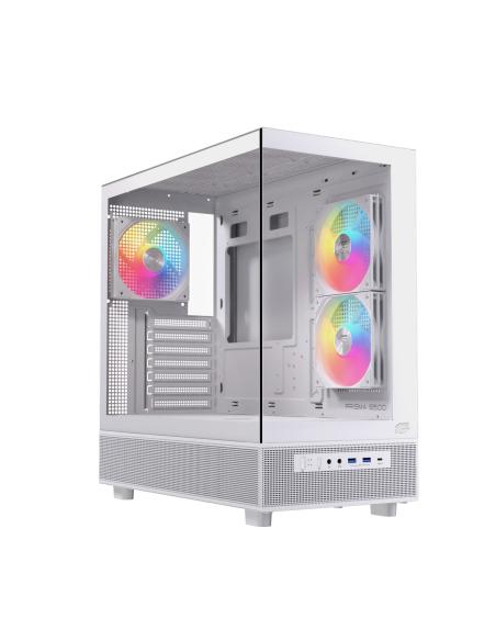 CAJA ATX SEMITORRE EINAREX S500 RGB 3 FANS BLANCA EXCS-PR-500R-W