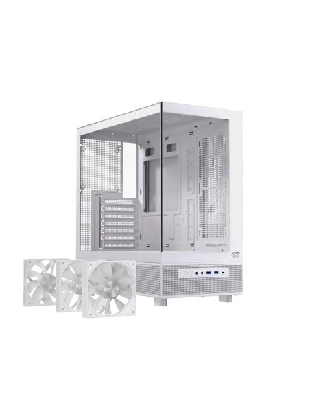 CAJA ATX SEMITORRE EINAREX S500 RGB 3 FANS BLANCA EXCS-PR-500R-W