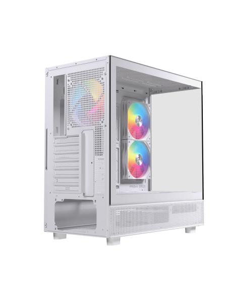 CAJA ATX SEMITORRE EINAREX S500 RGB 3 FANS BLANCA EXCS-PR-500R-W