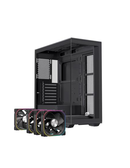 CAJA ATX SEMITORRE EINAREX S700 RGB 4 FANS NEGRA EXCS-PR-700R-B