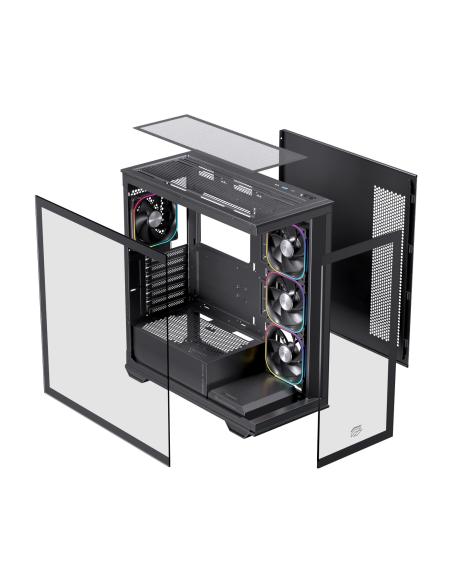 CAJA ATX SEMITORRE EINAREX S700 RGB 4 FANS NEGRA EXCS-PR-700R-B