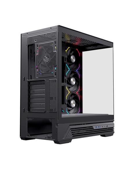 CAJA ATX SEMITORRE EINAREX S800 RGB 4 FANS NEGRA EXCS-PR-800R-B