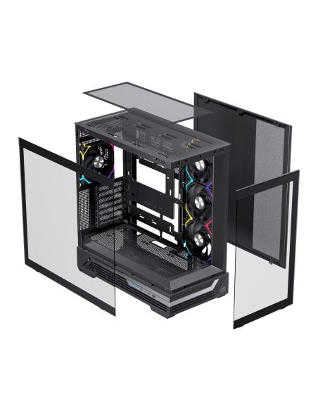 CAJA ATX SEMITORRE EINAREX S800 RGB 4 FANS NEGRA EXCS-PR-800R-B