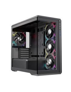 CAJA MICRO-ATX SEMITORRE EINAREX ZM800 RGB 4 FANS NEGRA EXCS-ZM-800R-B