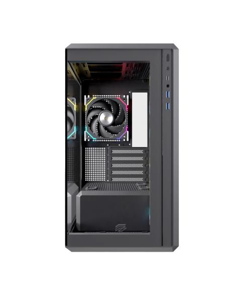 CAJA MICRO-ATX SEMITORRE EINAREX ZM800 RGB 4 FANS NEGRA EXCS-ZM-800R-B