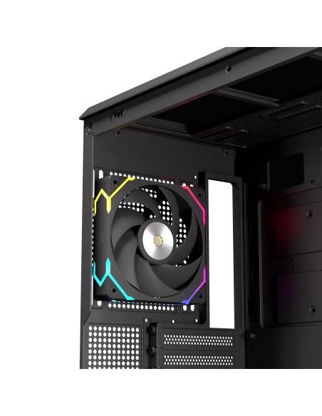 CAJA MICRO-ATX SEMITORRE EINAREX ZM800 RGB 4 FANS NEGRA EXCS-ZM-800R-B