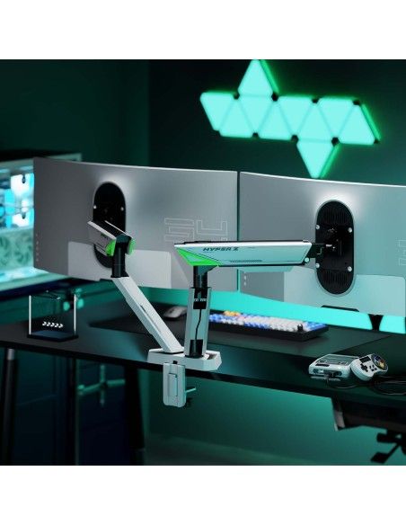 SOPORTE AISENS MESA GAMING CONTRAPESO MONITOR (3 PIV 2 BRAZOS) 17-38