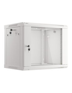 ARMARIO LANBERG MURAL 9U 600X450 RACK 19 FLAT PACK V2 PUERTA CRISTAL GRIS
