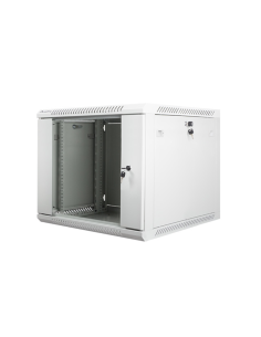 ARMARIO LANBERG MURAL 9U 600X600 RACK 19 FLAT PACK V2 PUERTA CRISTAL GRIS