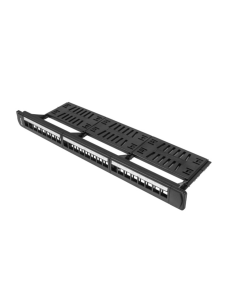 PATCH PANEL LANBERG 24 PUERTOS 1U RACK 19 ORGANIZADOR MODULOS KEYSTONE NEGRO