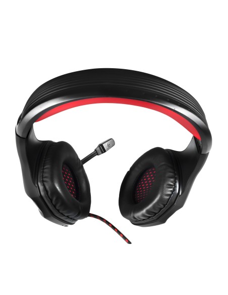 Mars Gaming MH2 auricular y casco Auriculares Diadema Negro, Rojo
