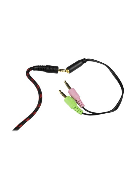 Mars Gaming MH2 auricular y casco Auriculares Diadema Negro, Rojo