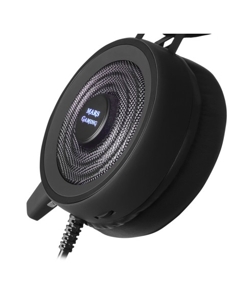 Mars Gaming MH318 auricular y casco Auriculares Diadema Negro
