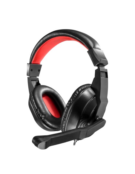 Mars Gaming MRH0 auricular con micrófono Binaural Diadema Negro, Rojo
