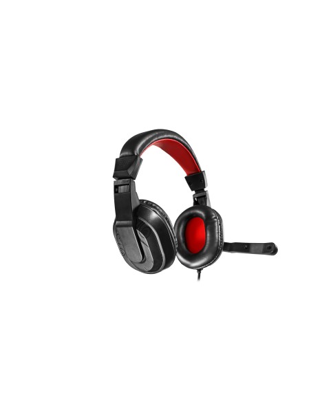 Mars Gaming MRH0 auricular con micrófono Binaural Diadema Negro, Rojo