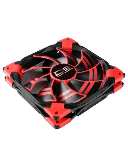 Aerocool Dead Silence 12cm Carcasa del ordenador Ventilador Negro, Rojo