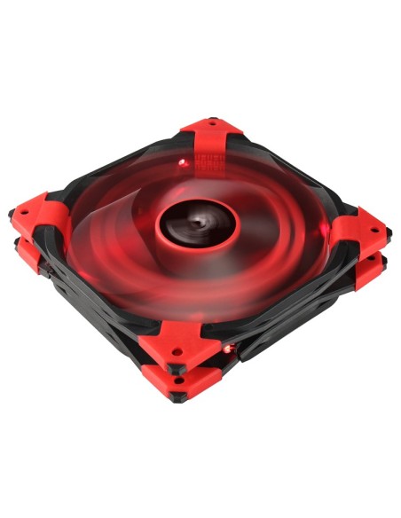 Aerocool Dead Silence 12cm Carcasa del ordenador Ventilador Negro, Rojo