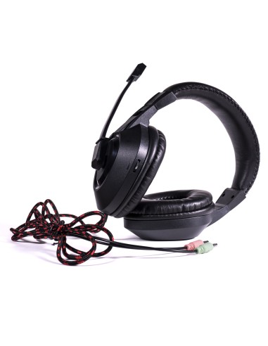 Mars Gaming MH217 auricular y casco Auriculares Diadema Conector de 3,5 mm Negro, Rojo