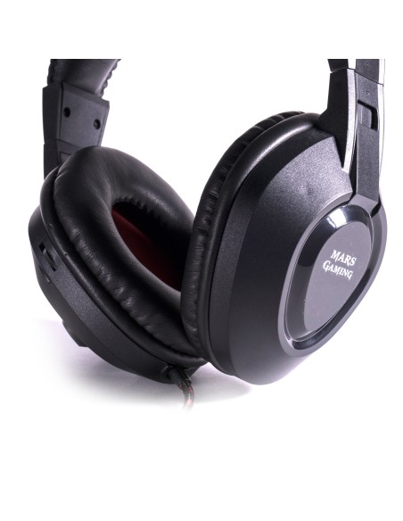Mars Gaming MH217 auricular y casco Auriculares Diadema Conector de 3,5 mm Negro, Rojo